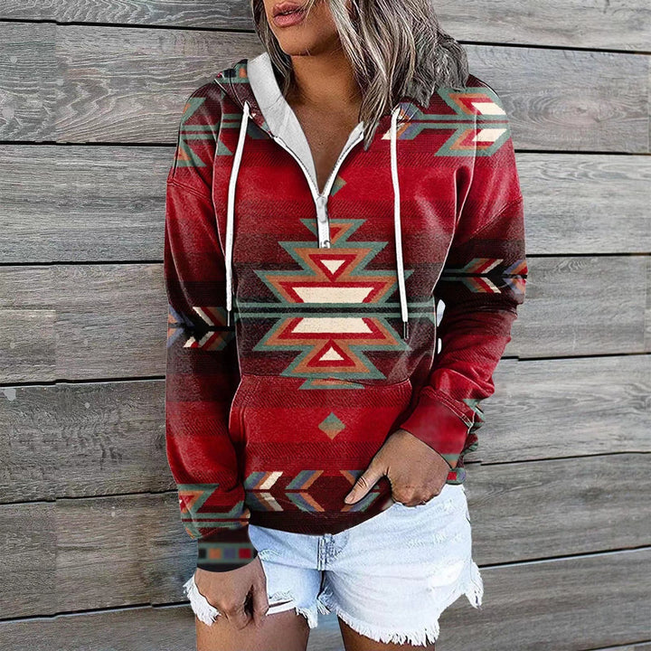 Female Ethnic Tribal Hoodie Coat