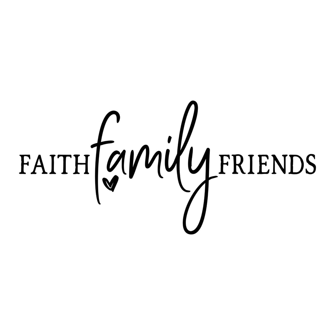Faith Family Friends  Christian Decal