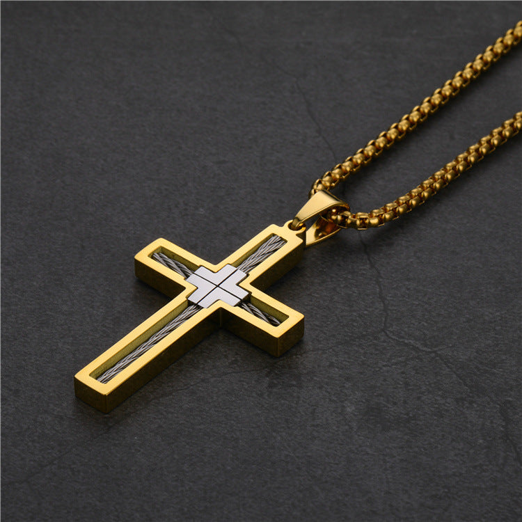 European And American Titanium Steel Long Necklace