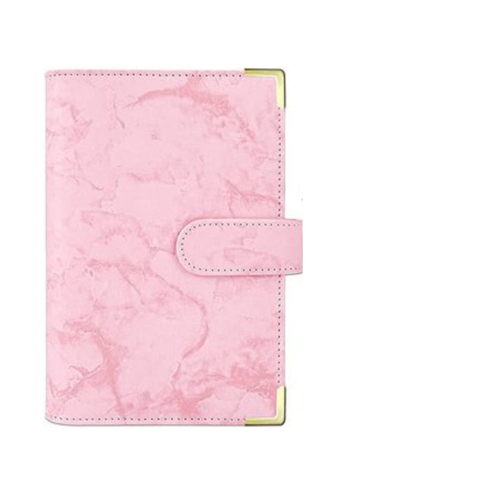Spot Cross-border A6 Loose-leaf Binder Journal Book Marbling Notebook Leather PU6 Hole Loose Spiral Notebook Cash Budget