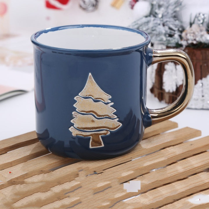 Creative Cute Cartoon Snowman Santa Claus Ceramic Cup Christmas Mug Small Gifts