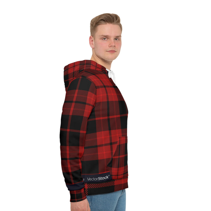 RED-PLAID-Men's All-Over-Print Hoodie