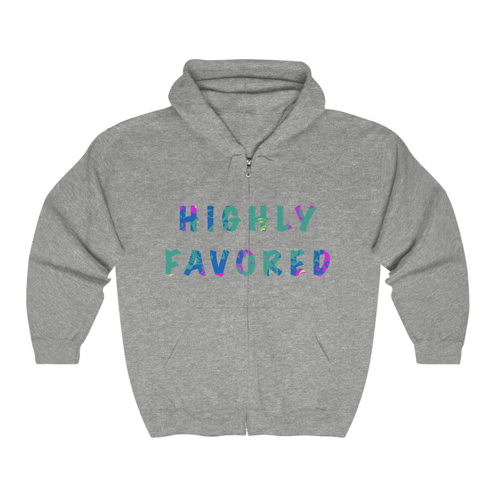 HIGHLY FAVORED-Unisex Heavy Blend™ Full Zip Hooded Sweatshirt