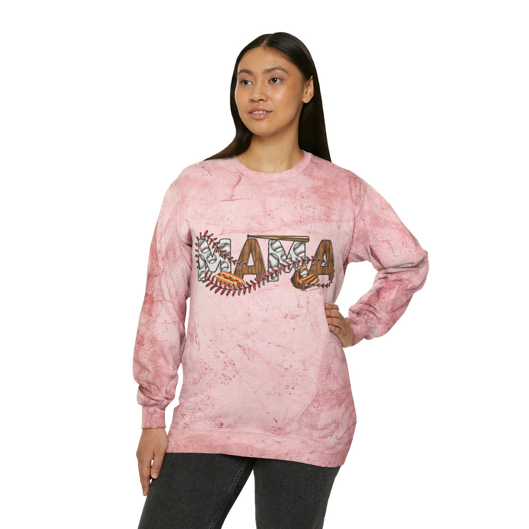 SOFTBALL MOM-Unisex Color Blast Crewneck Sweatshirt
