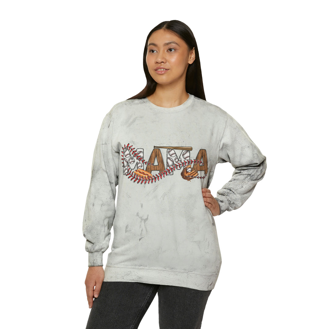 SOFTBALL MOM-Unisex Color Blast Crewneck Sweatshirt