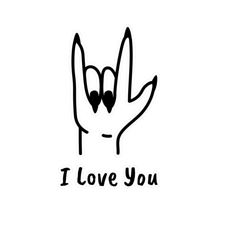 I LOVE YOU-Kiss-Cut Vinyl Decals