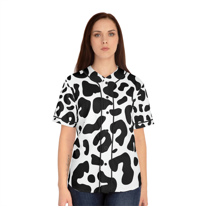 COW PRINT-Women's Baseball Jersey (AOP)
