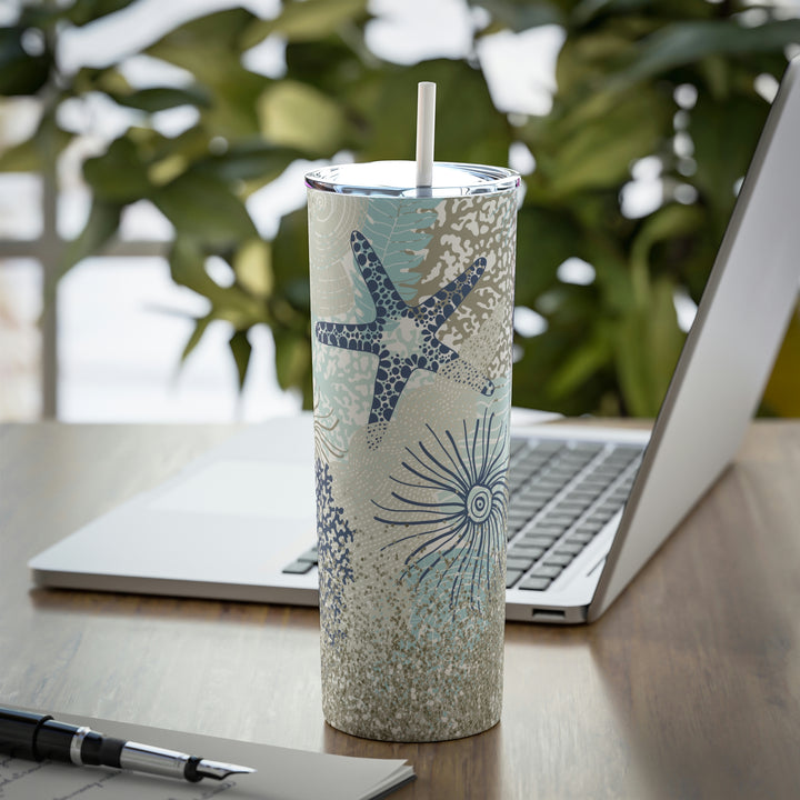 SEA-Skinny Steel Tumbler with Straw, 20oz