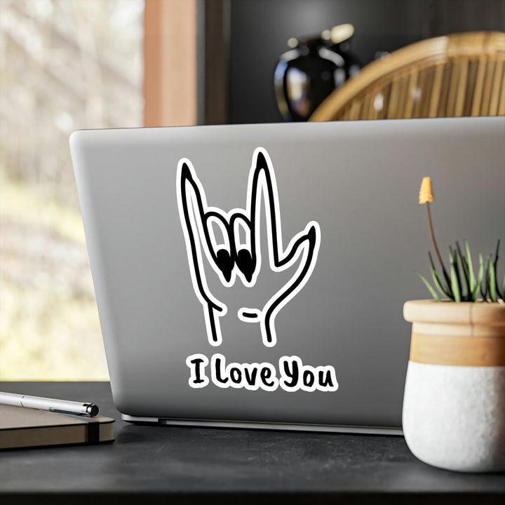 I LOVE YOU-Kiss-Cut Vinyl Decals