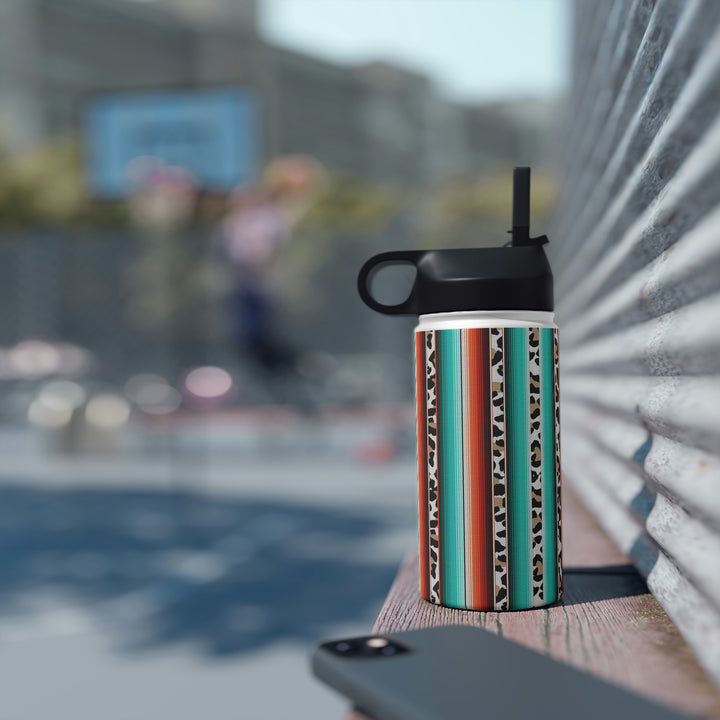 green leopard-Stainless Steel Water Bottle, Standard Lid