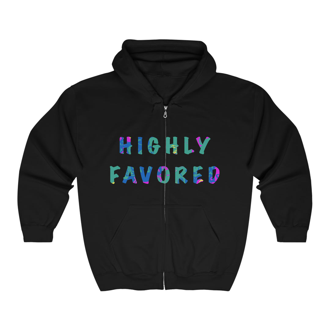 HIGHLY FAVORED-Unisex Heavy Blend™ Full Zip Hooded Sweatshirt
