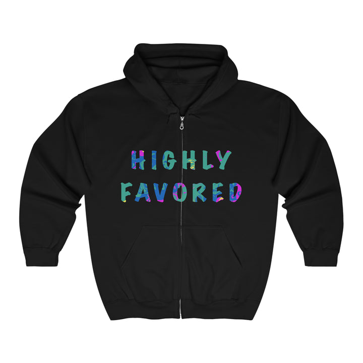 HIGHLY FAVORED-Unisex Heavy Blend™ Full Zip Hooded Sweatshirt