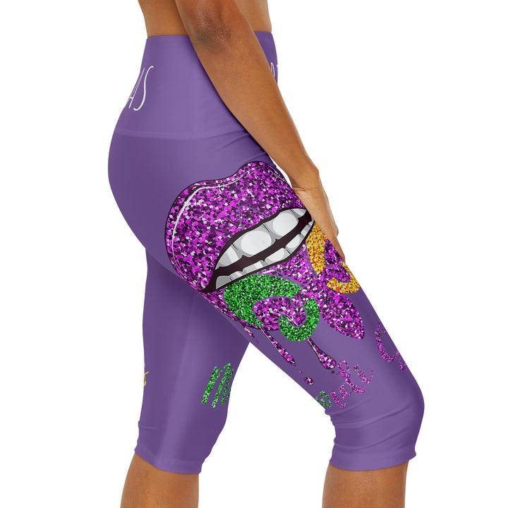 MARDI GRAS-Yoga Capri Leggings