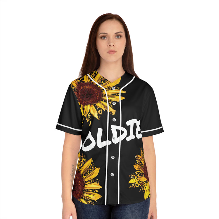 SUNFLOWER SOLDIER-Women's Baseball Jersey (AOP)
