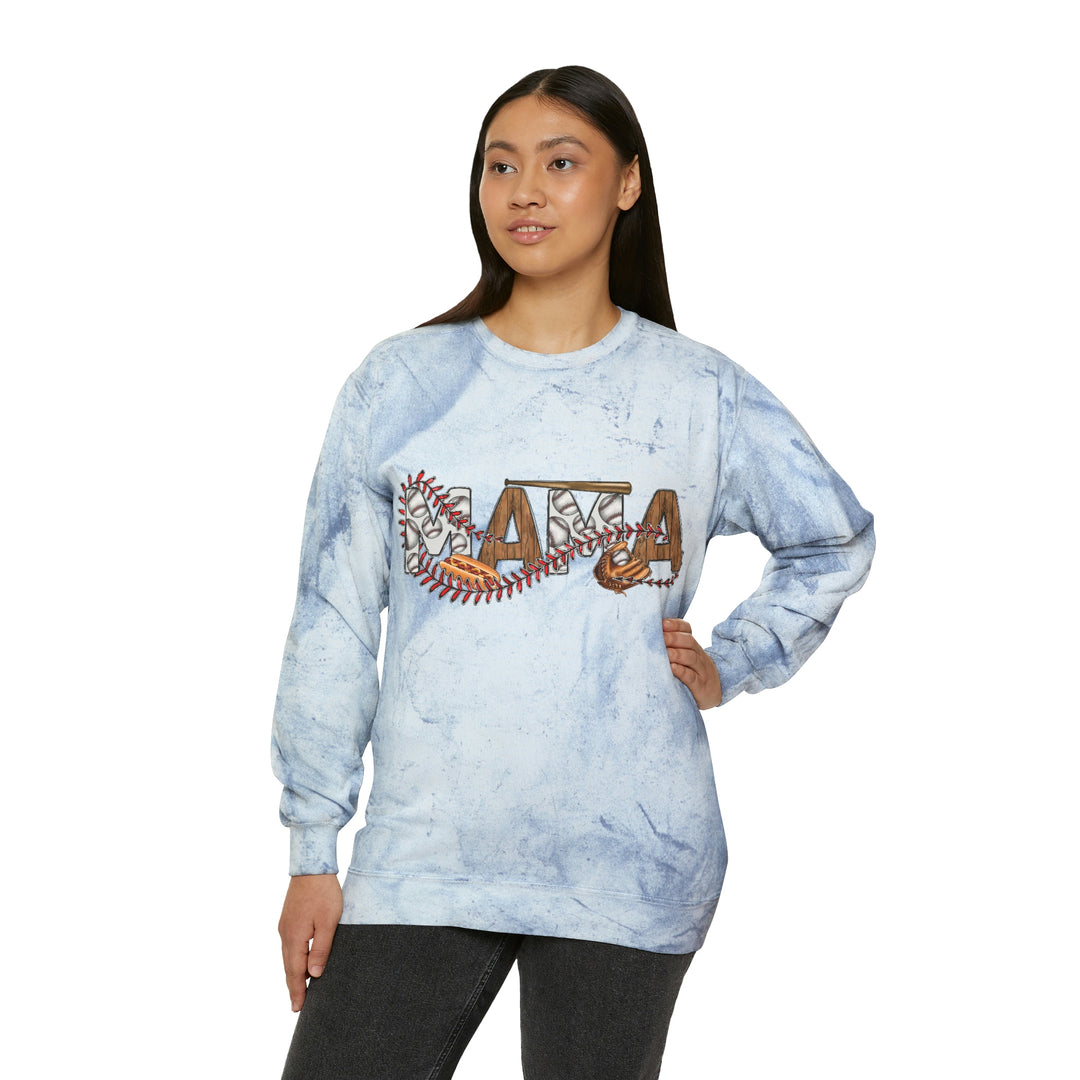 SOFTBALL MOM-Unisex Color Blast Crewneck Sweatshirt