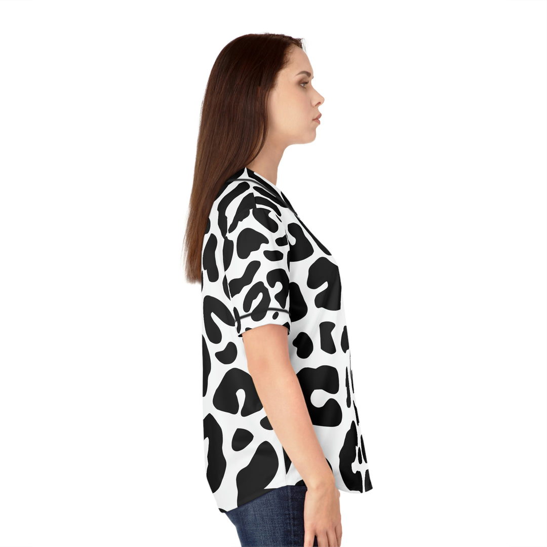 COW PRINT-Women's Baseball Jersey (AOP)