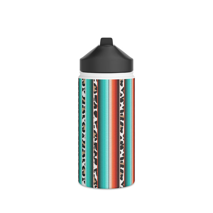 green leopard-Stainless Steel Water Bottle, Standard Lid