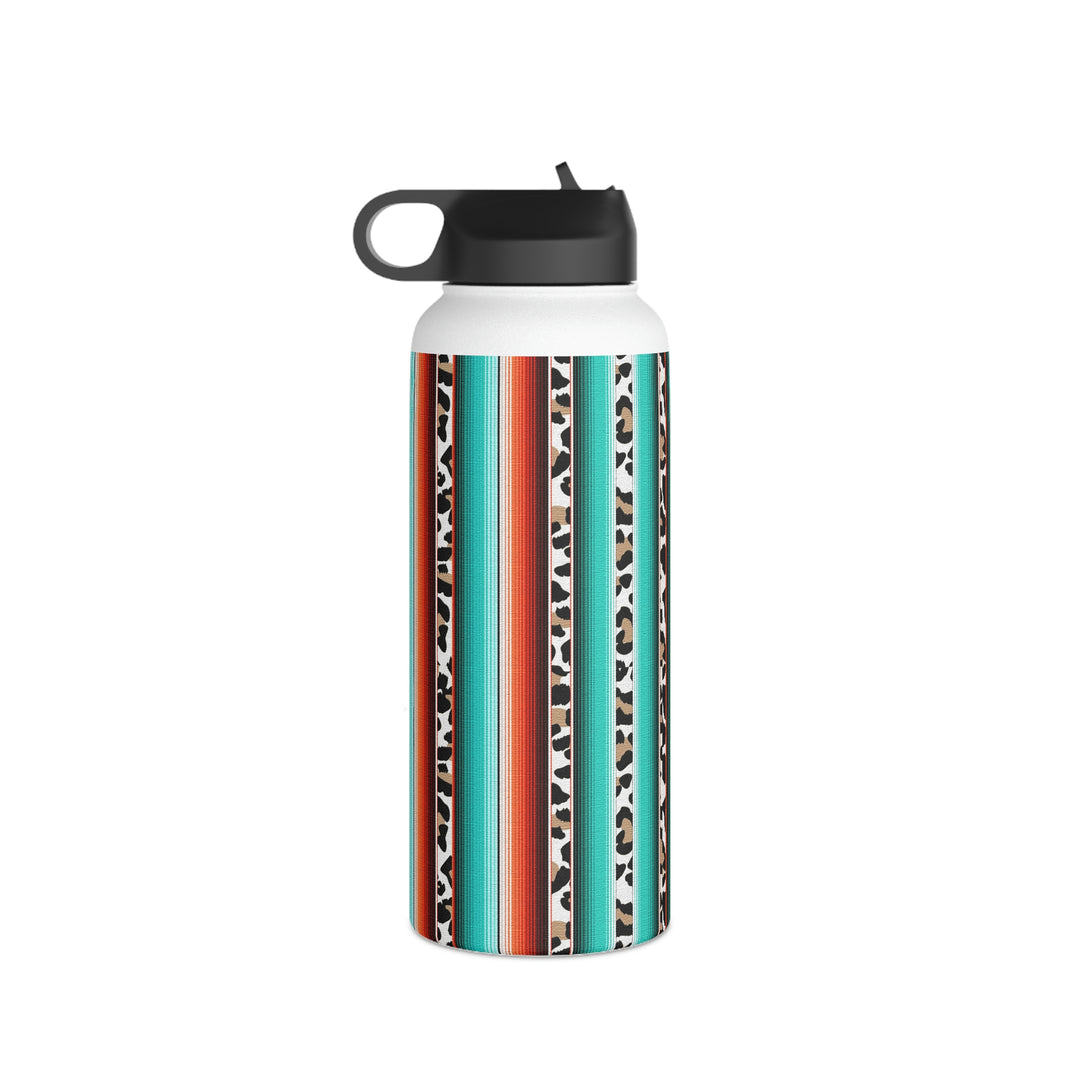 green leopard-Stainless Steel Water Bottle, Standard Lid