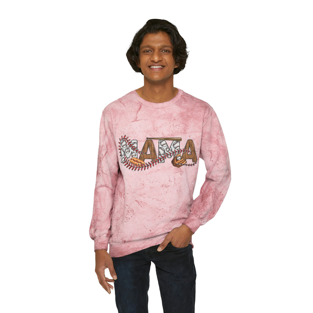 SOFTBALL MOM-Unisex Color Blast Crewneck Sweatshirt