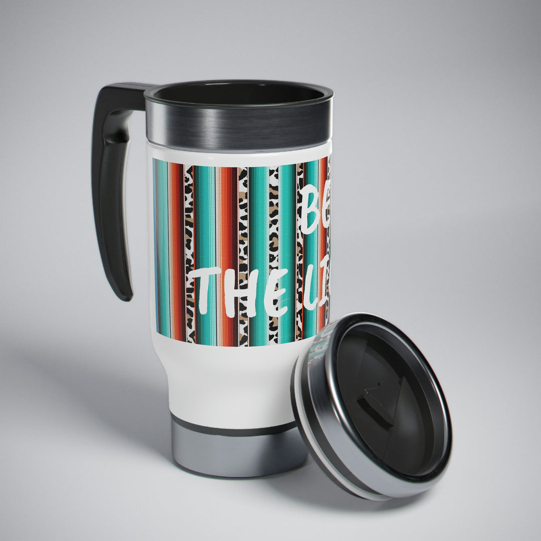 BE THE LIGHT-Stainless Steel Travel Mug with Handle, 14oz