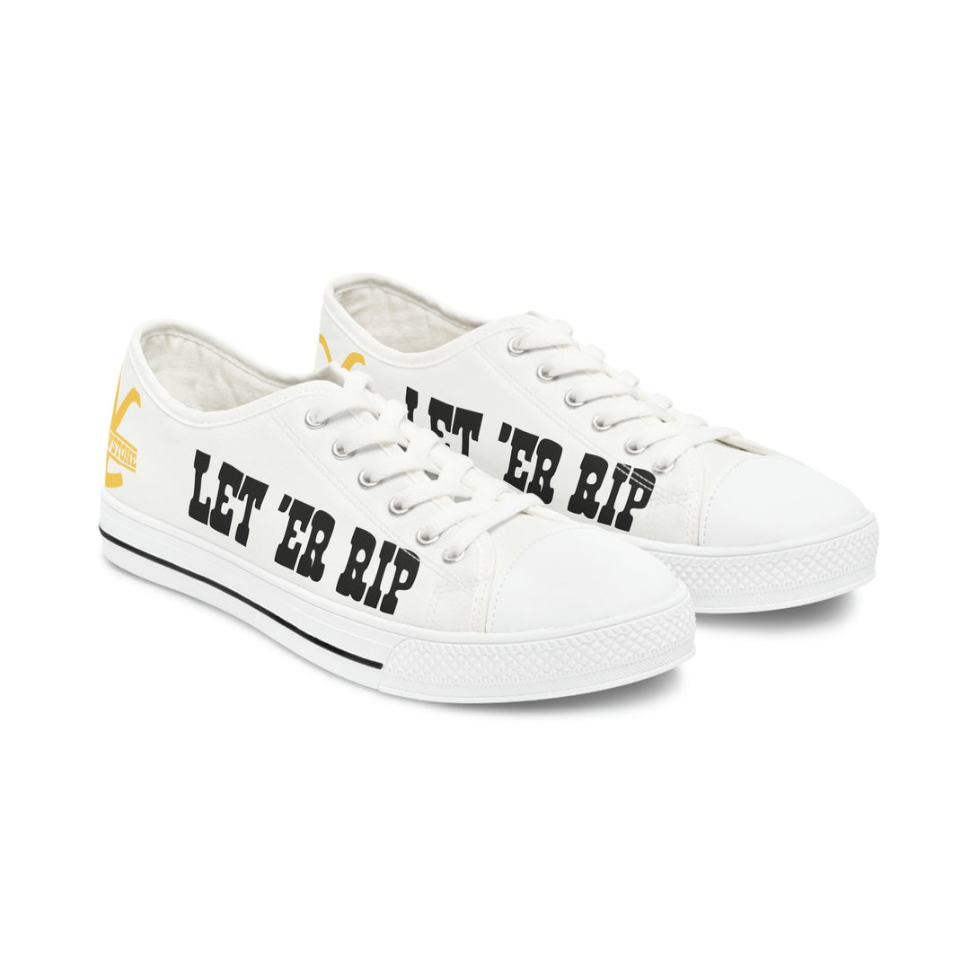 Women's Low Top Sneakers- Yellowstone White