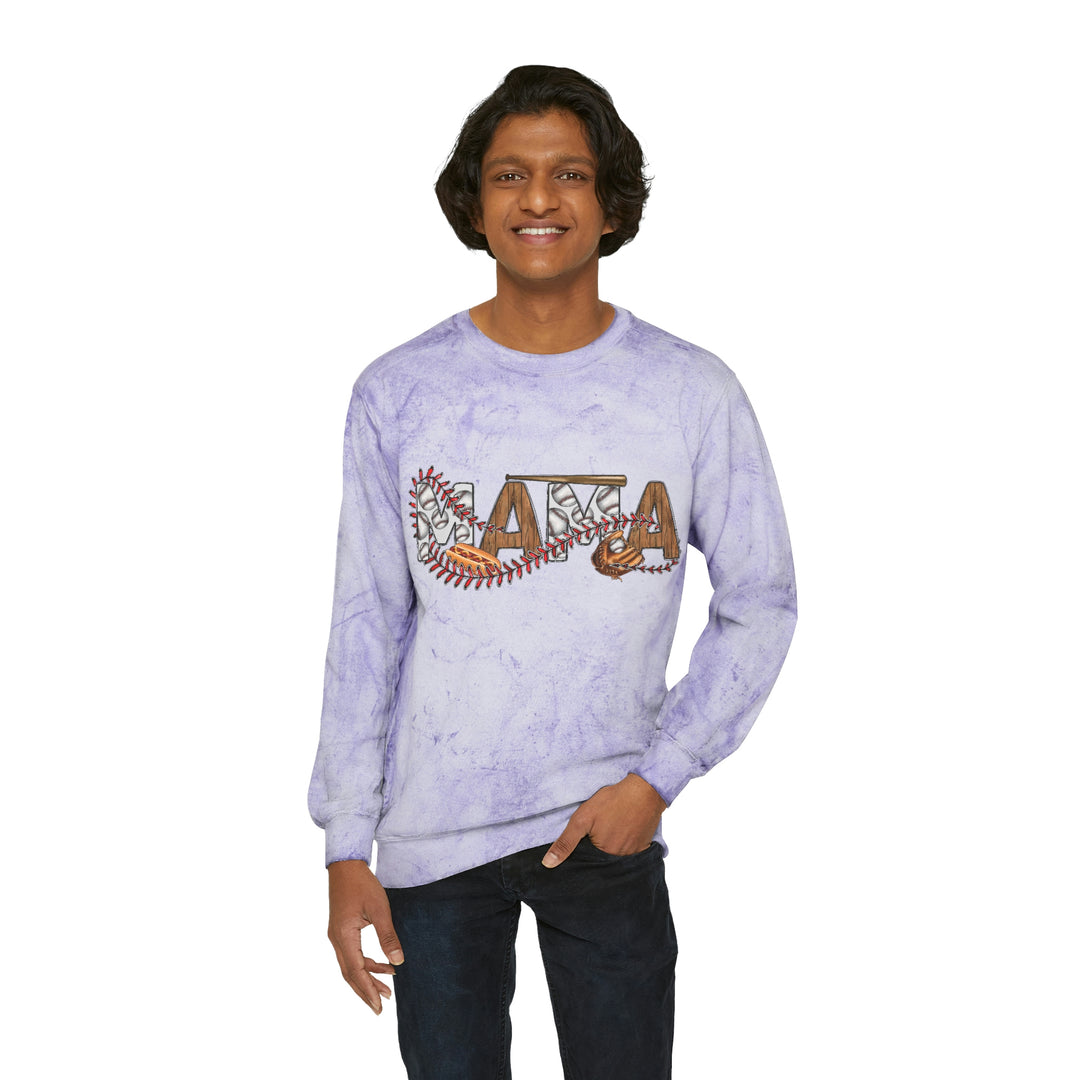 SOFTBALL MOM-Unisex Color Blast Crewneck Sweatshirt