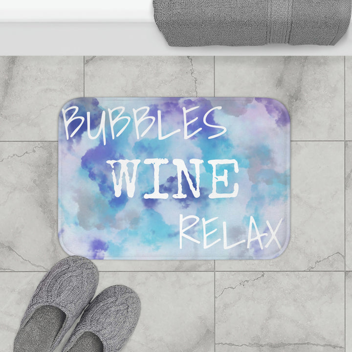 BUBBLES-WINE-RELAX-Bath Mat