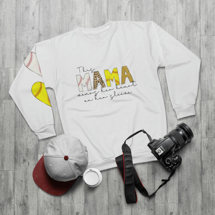 SOFTBALL-BASEBALLMOM-AOP Unisex Sweatshirt