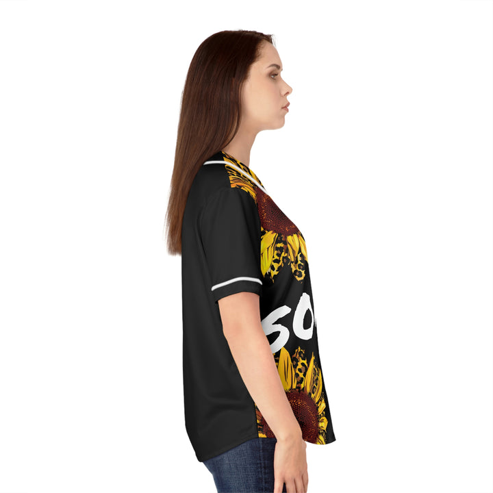 SUNFLOWER SOLDIER-Women's Baseball Jersey (AOP)
