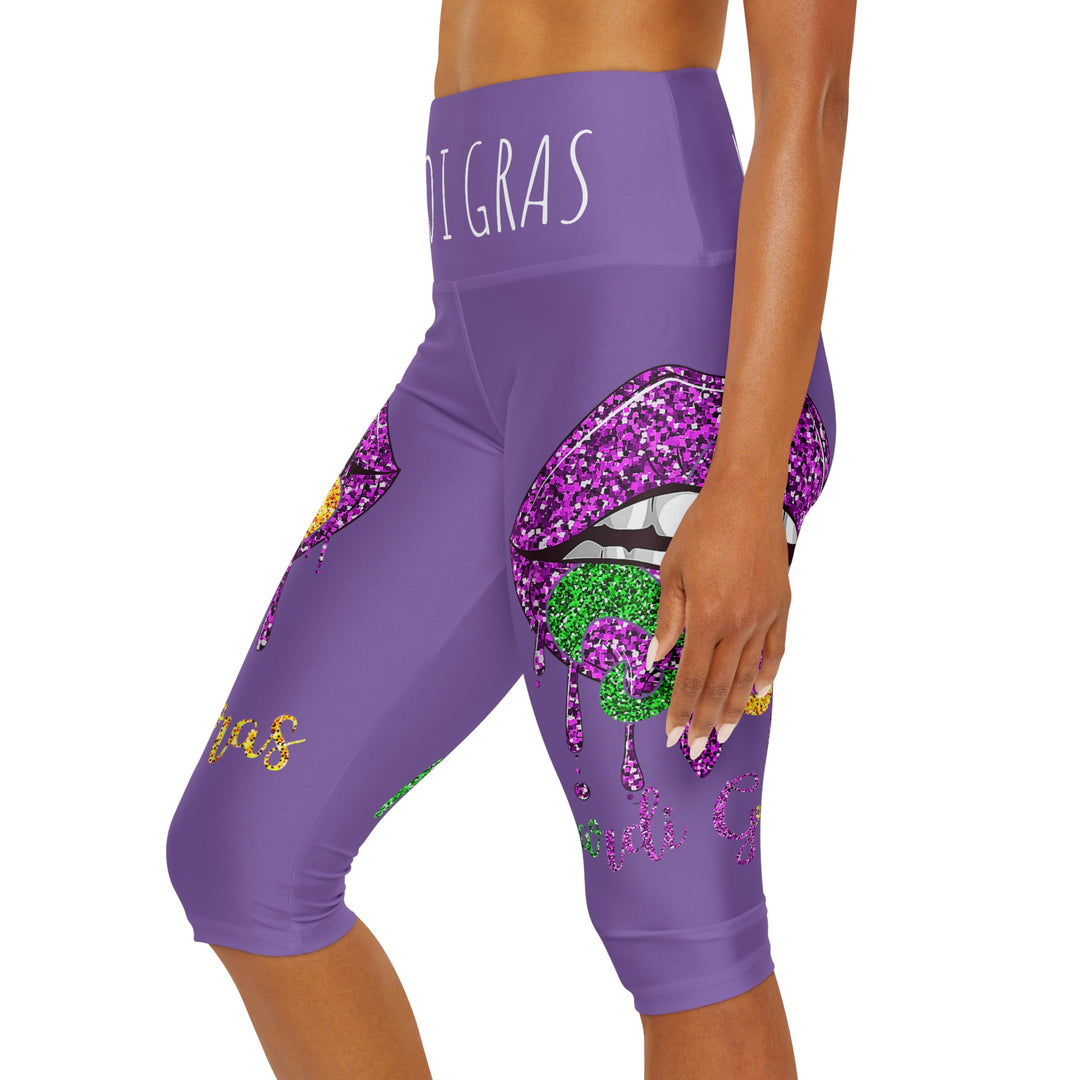 MARDI GRAS-Yoga Capri Leggings