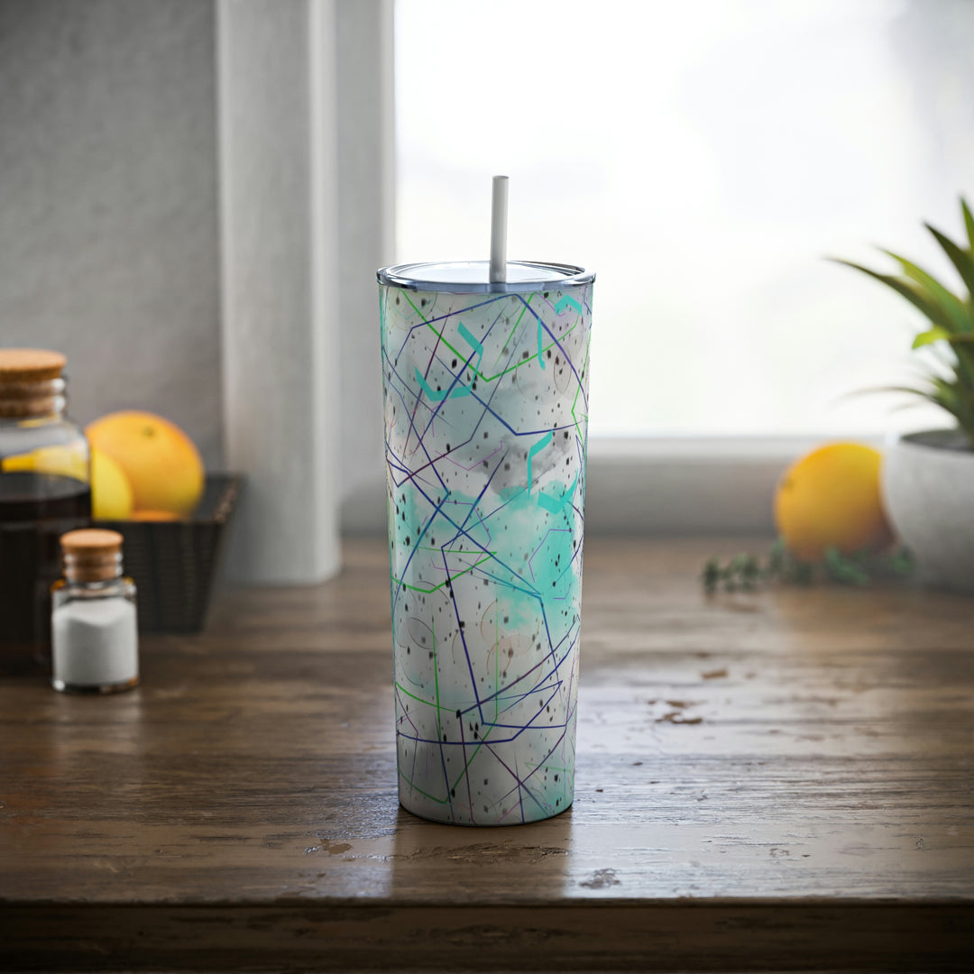 RETRO-Skinny Steel Tumbler with Straw, 20oz