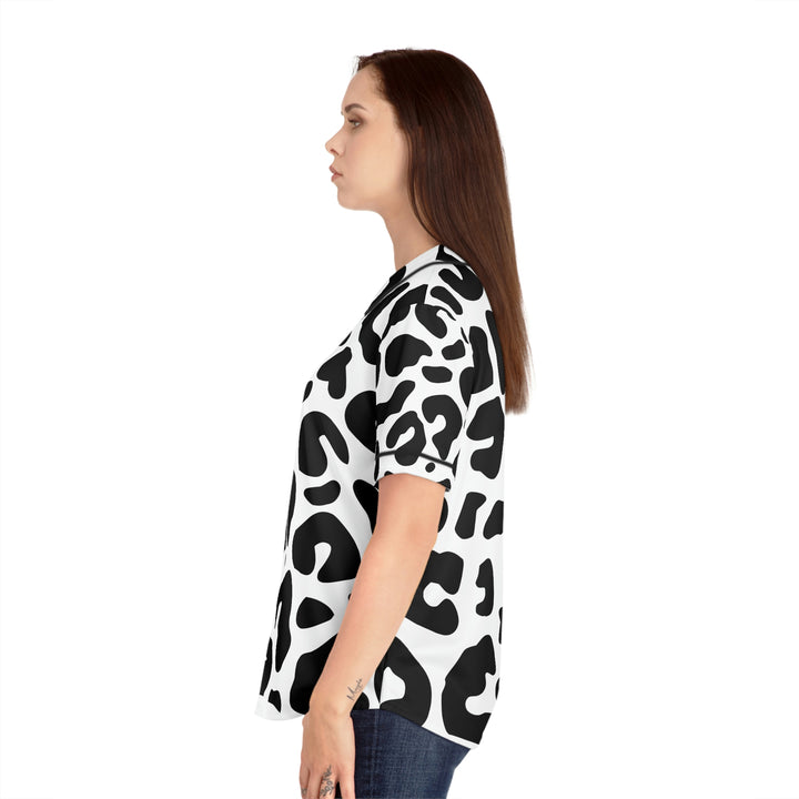 COW PRINT-Women's Baseball Jersey (AOP)