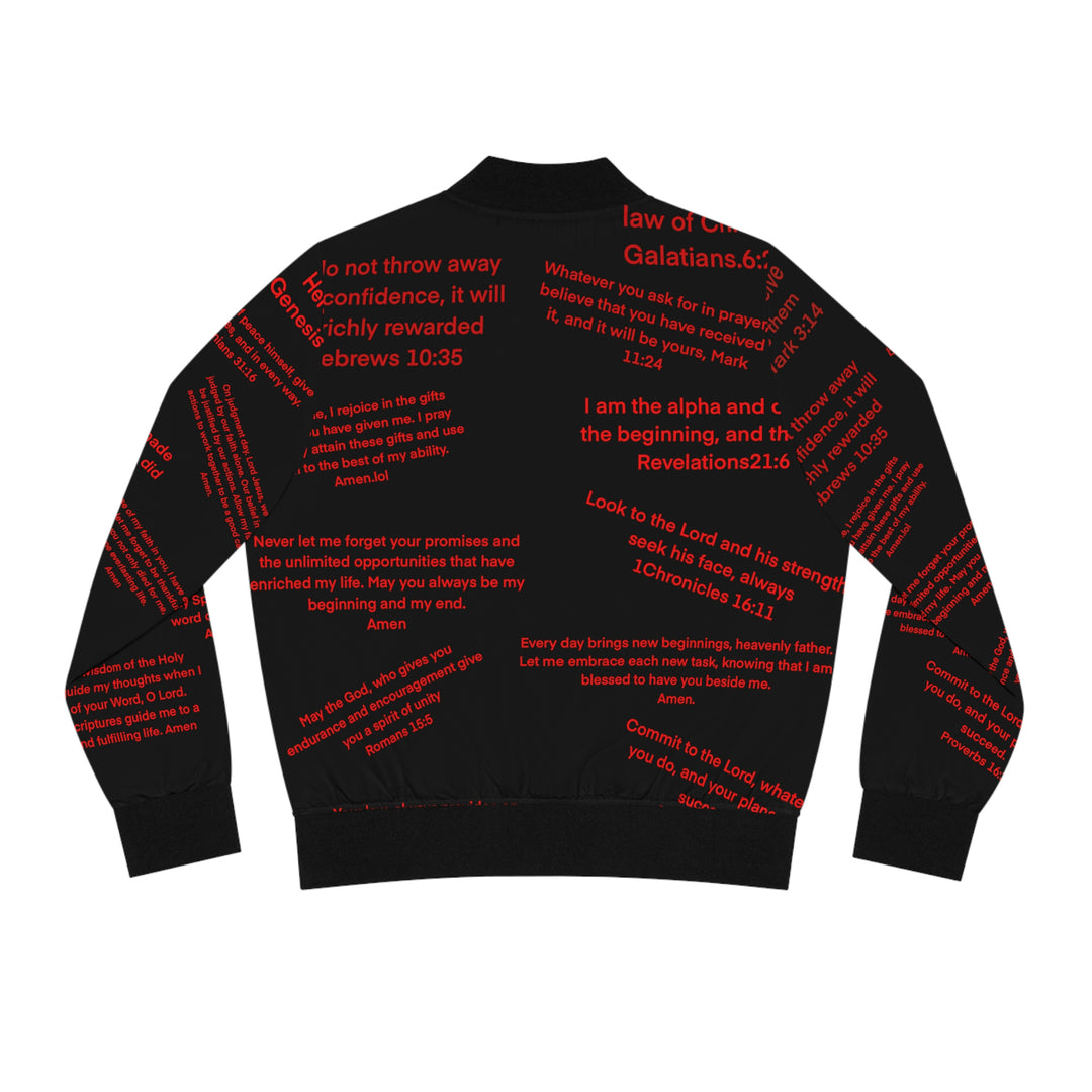 PRAYER-Women's Bomber Jacket (AOP)
