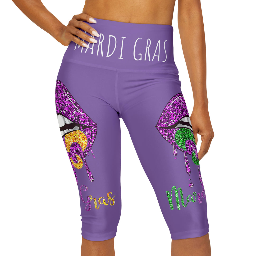 MARDI GRAS-Yoga Capri Leggings