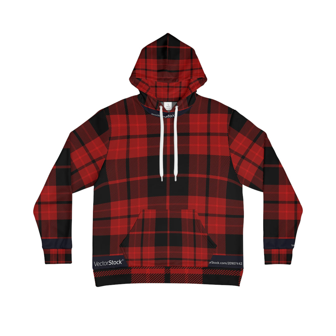 RED-PLAID-Men's All-Over-Print Hoodie