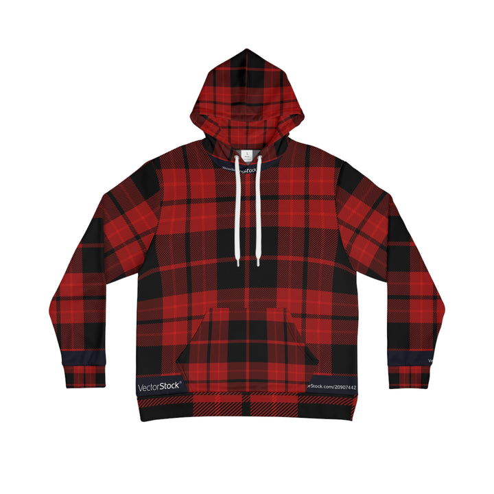 RED-PLAID-Men's All-Over-Print Hoodie