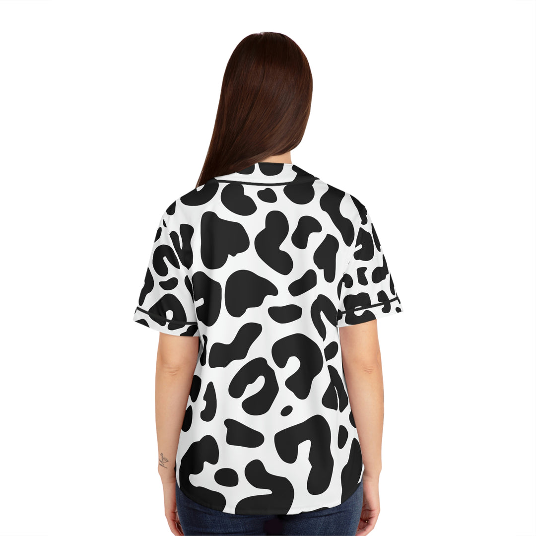 COW PRINT-Women's Baseball Jersey (AOP)