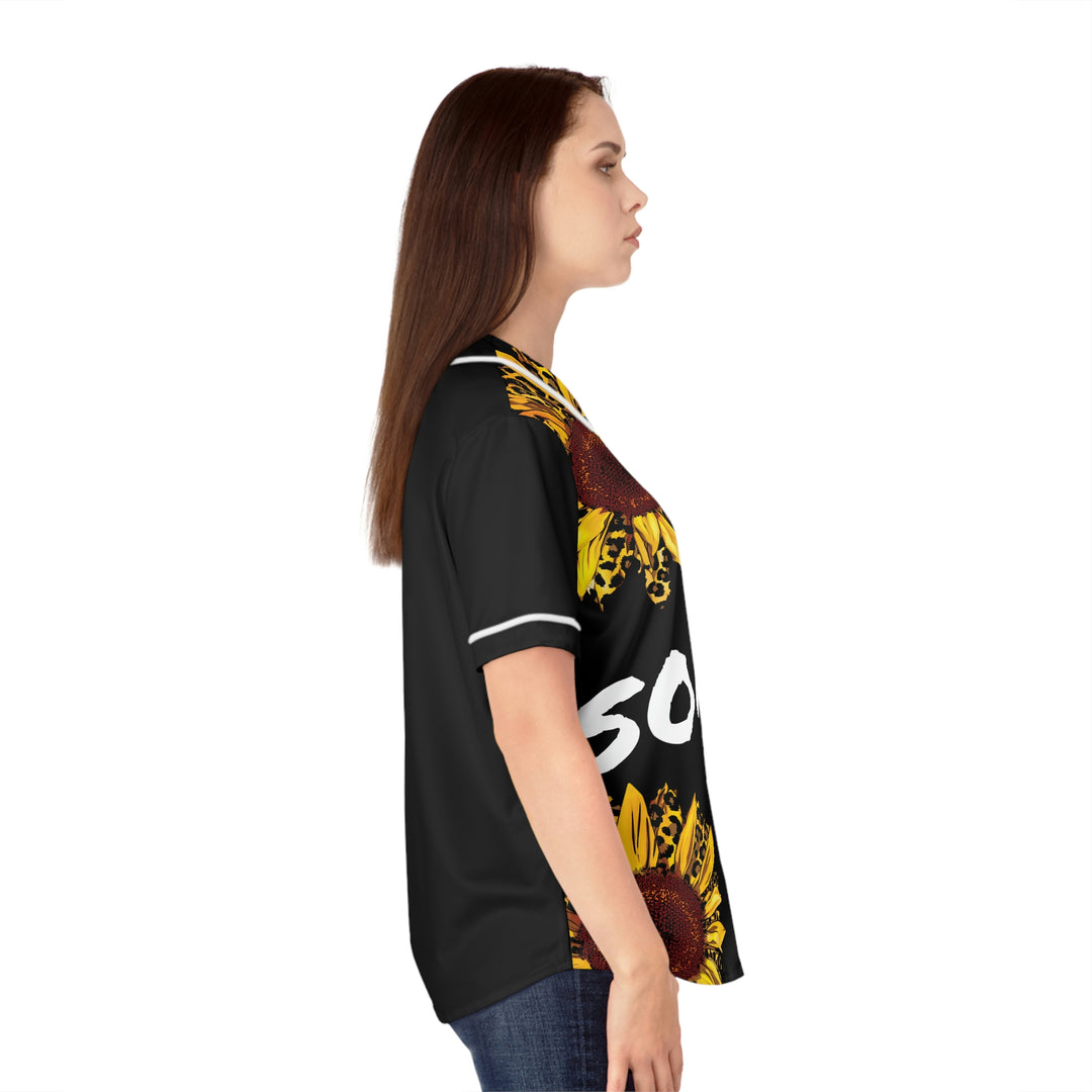 SUNFLOWER SOLDIER-Women's Baseball Jersey (AOP)