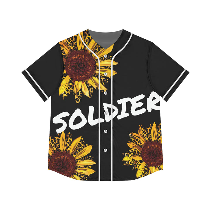 SUNFLOWER SOLDIER-Women's Baseball Jersey (AOP)