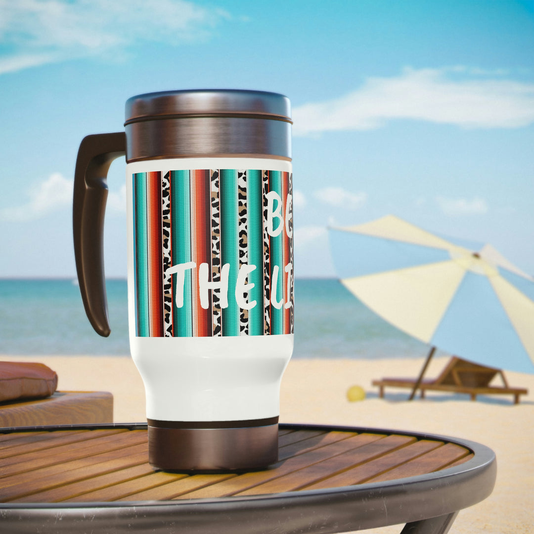 BE THE LIGHT-Stainless Steel Travel Mug with Handle, 14oz