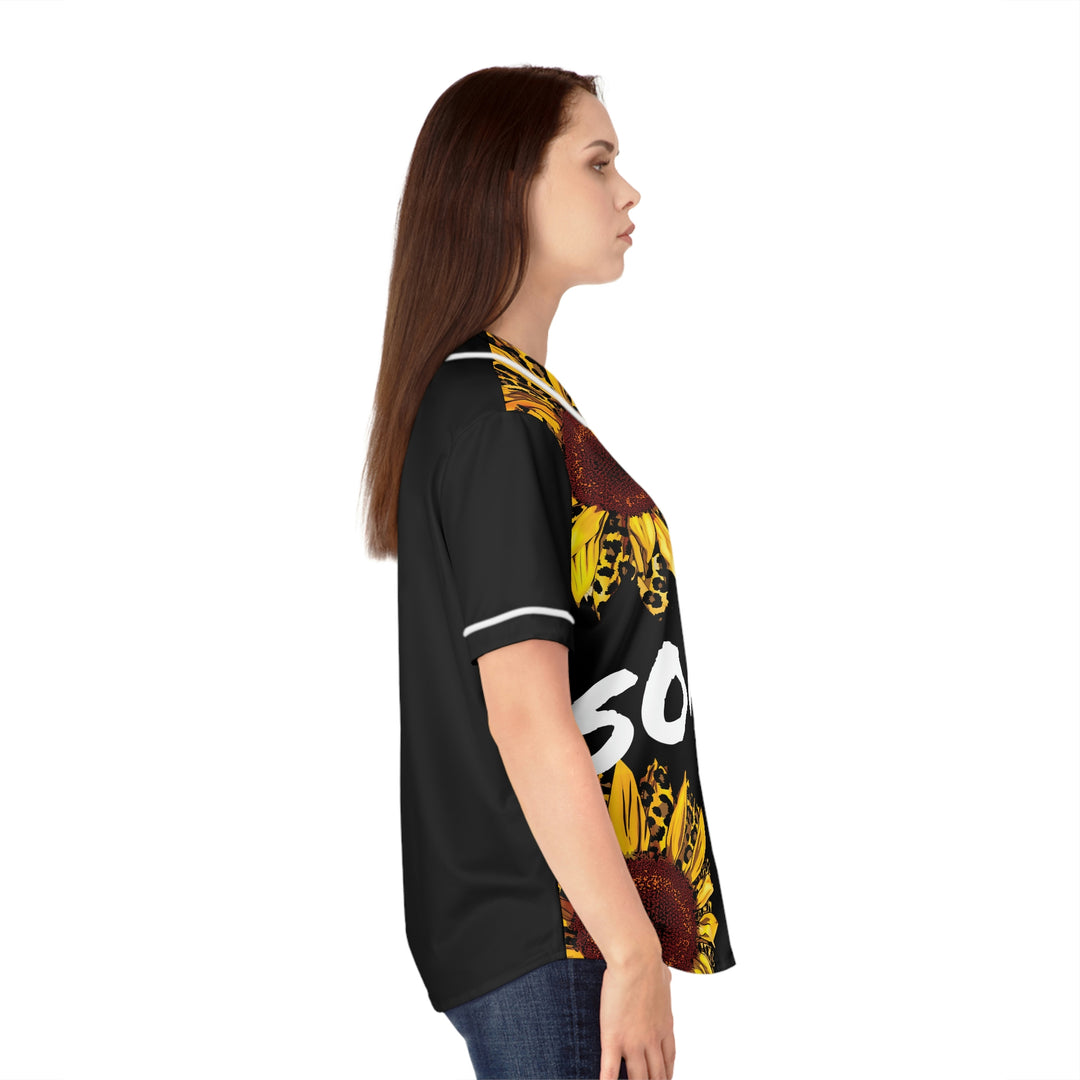 SUNFLOWER SOLDIER-Women's Baseball Jersey (AOP)