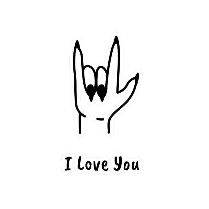 I LOVE YOU-Kiss-Cut Vinyl Decals