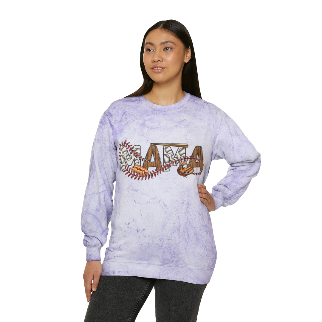 SOFTBALL MOM-Unisex Color Blast Crewneck Sweatshirt