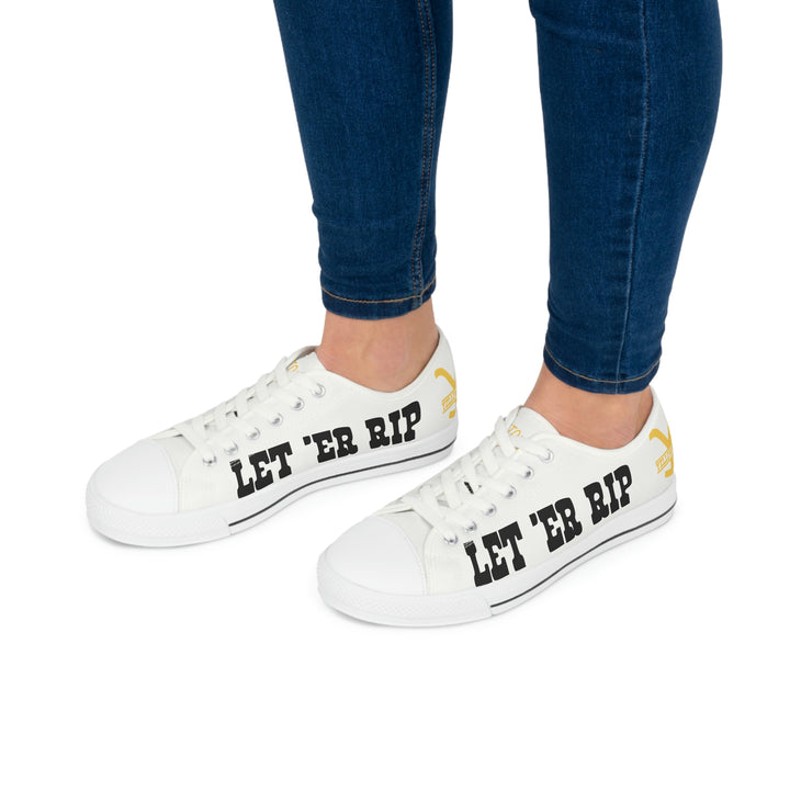 Women's Low Top Sneakers- Yellowstone White