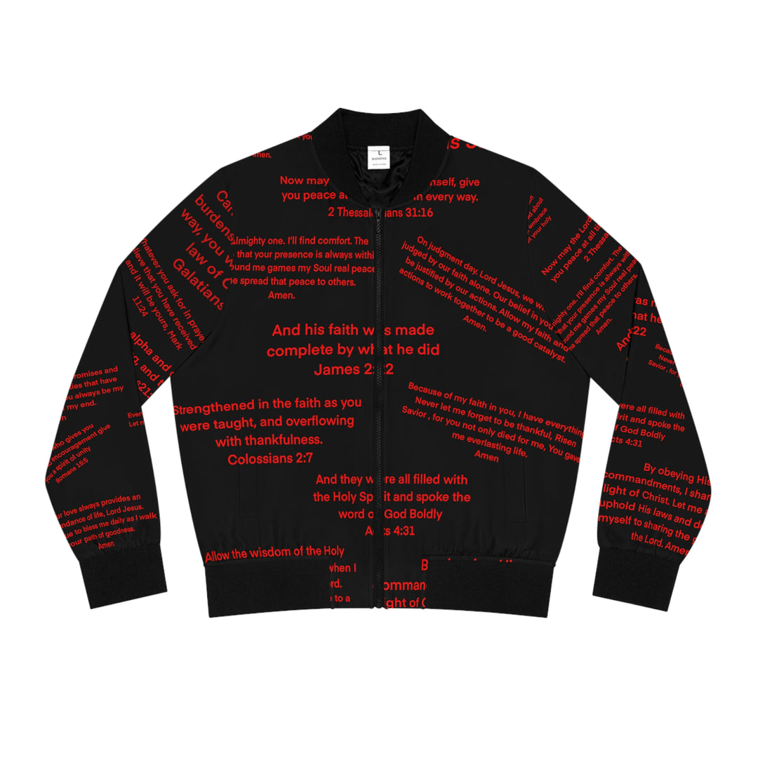PRAYER-Women's Bomber Jacket (AOP)