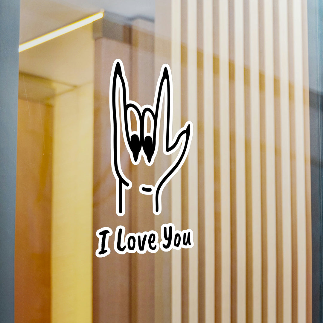 I LOVE YOU-Kiss-Cut Vinyl Decals