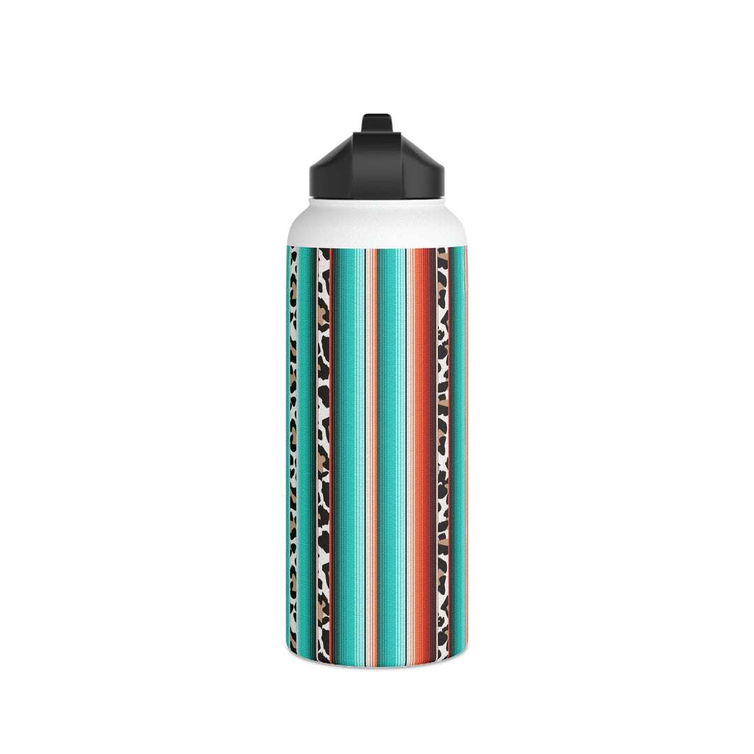 green leopard-Stainless Steel Water Bottle, Standard Lid