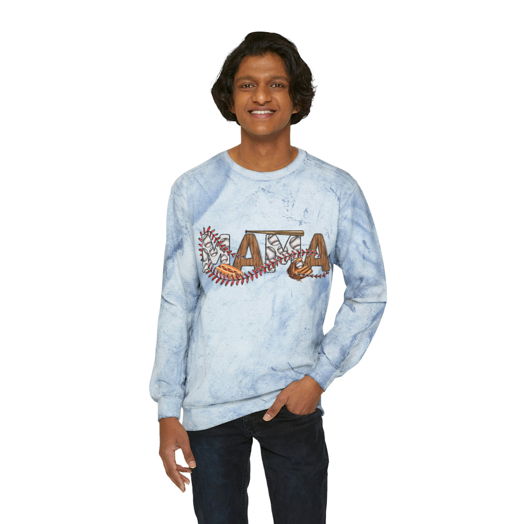 SOFTBALL MOM-Unisex Color Blast Crewneck Sweatshirt