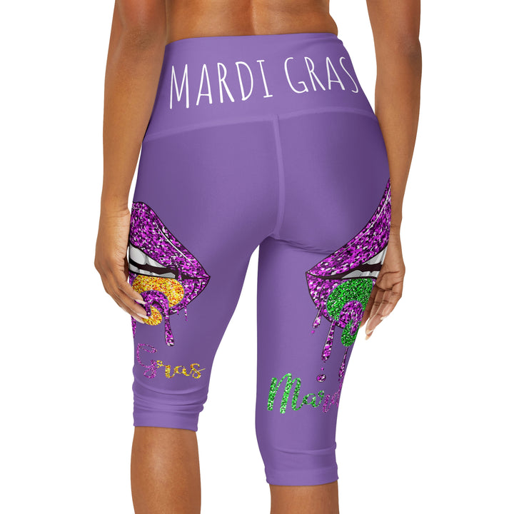 MARDI GRAS-Yoga Capri Leggings