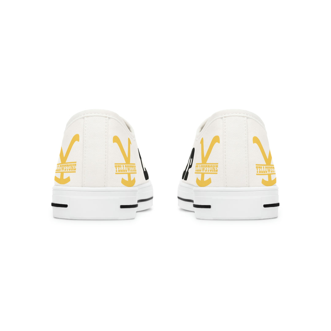 Women's Low Top Sneakers- Yellowstone White